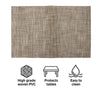REGENT PLACE MATS WOVEN PVC WHEAT 4PK ROLL, 300X450MM