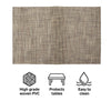 REGENT PLACE MATS WOVEN PVC BEIGE BLISS 4PK ROLL, 300X450MM