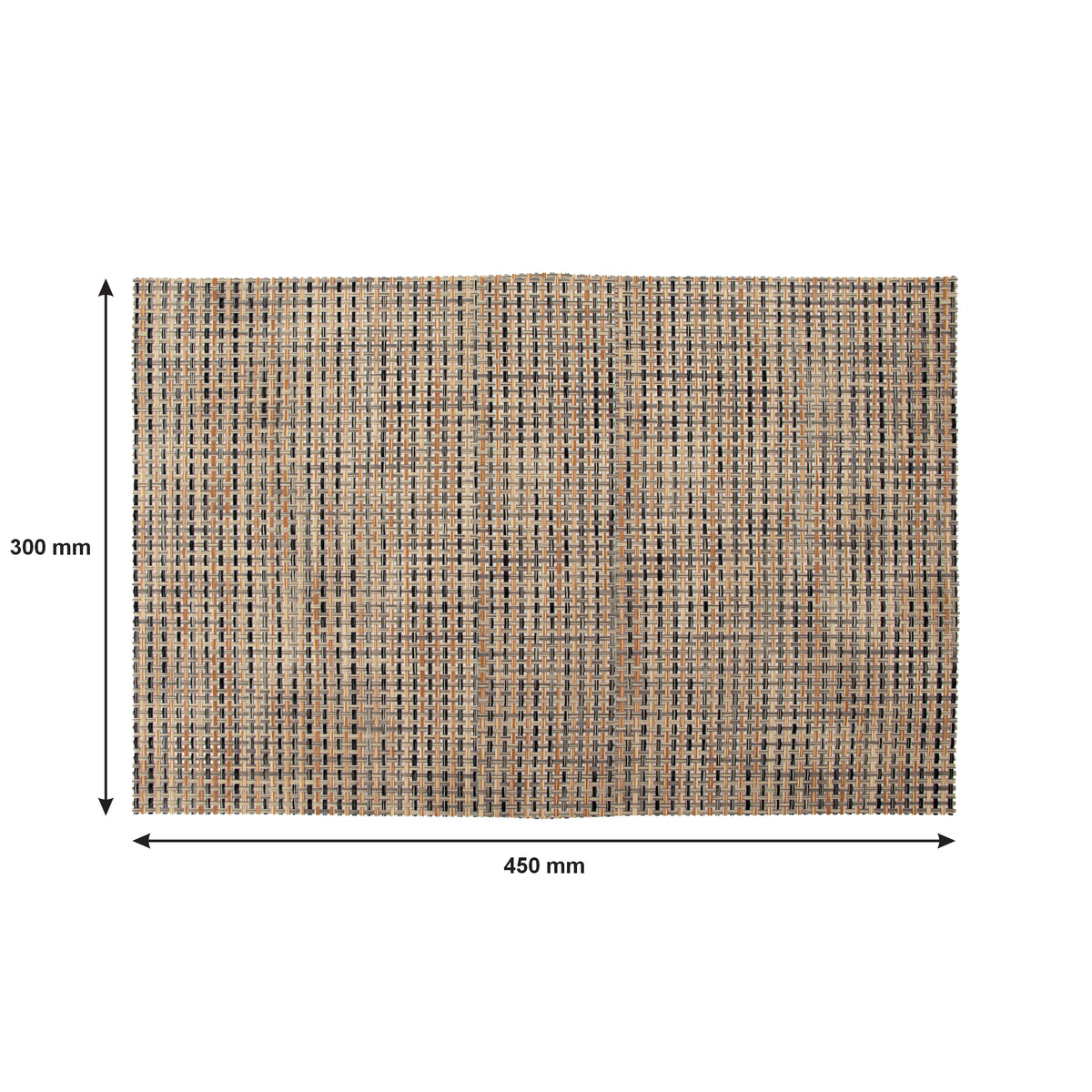 REGENT PLACE MATS WOVEN PVC WHEAT 4PK ROLL, 300X450MM