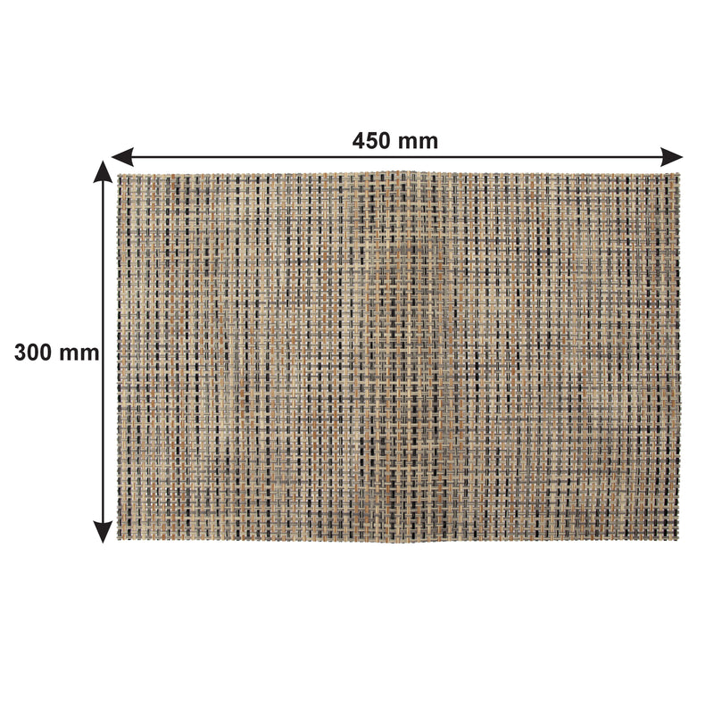 REGENT PLACE MATS WOVEN WHEAT PVC, 4 PACK, 300X450MM
