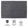 REGENT PLACE MATS WOVEN PVC BLUE/GREY 4PK, 300X450MM