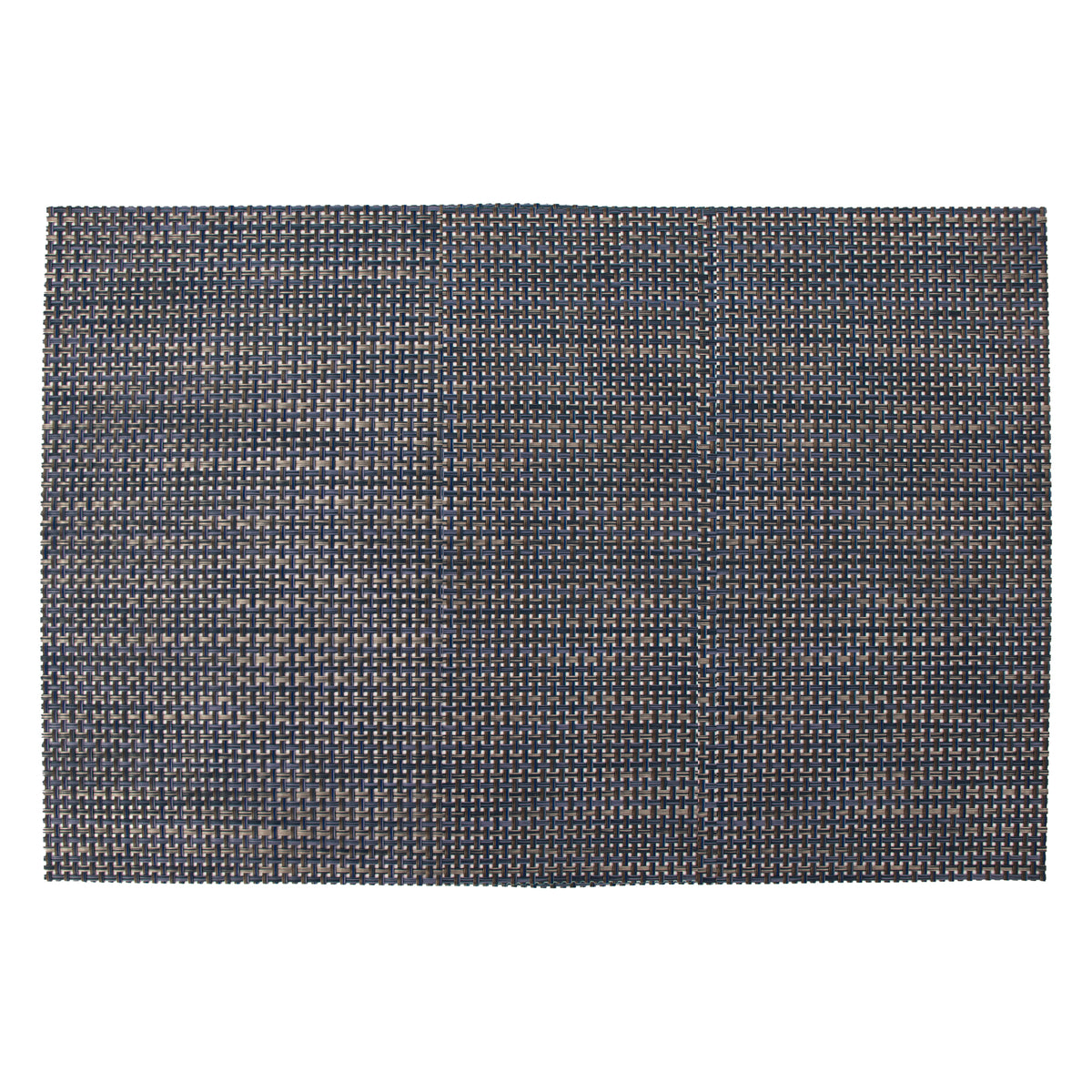 REGENT PLACE MATS WOVEN PVC BLUE/GREY 4PK, 300X450MM