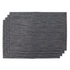 REGENT PLACE MATS WOVEN PVC BLUE/GREY 4PK, 300X450MM