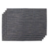 REGENT PLACE MATS WOVEN BLUE/GREY PVC, 4 PACK (300X450MM)