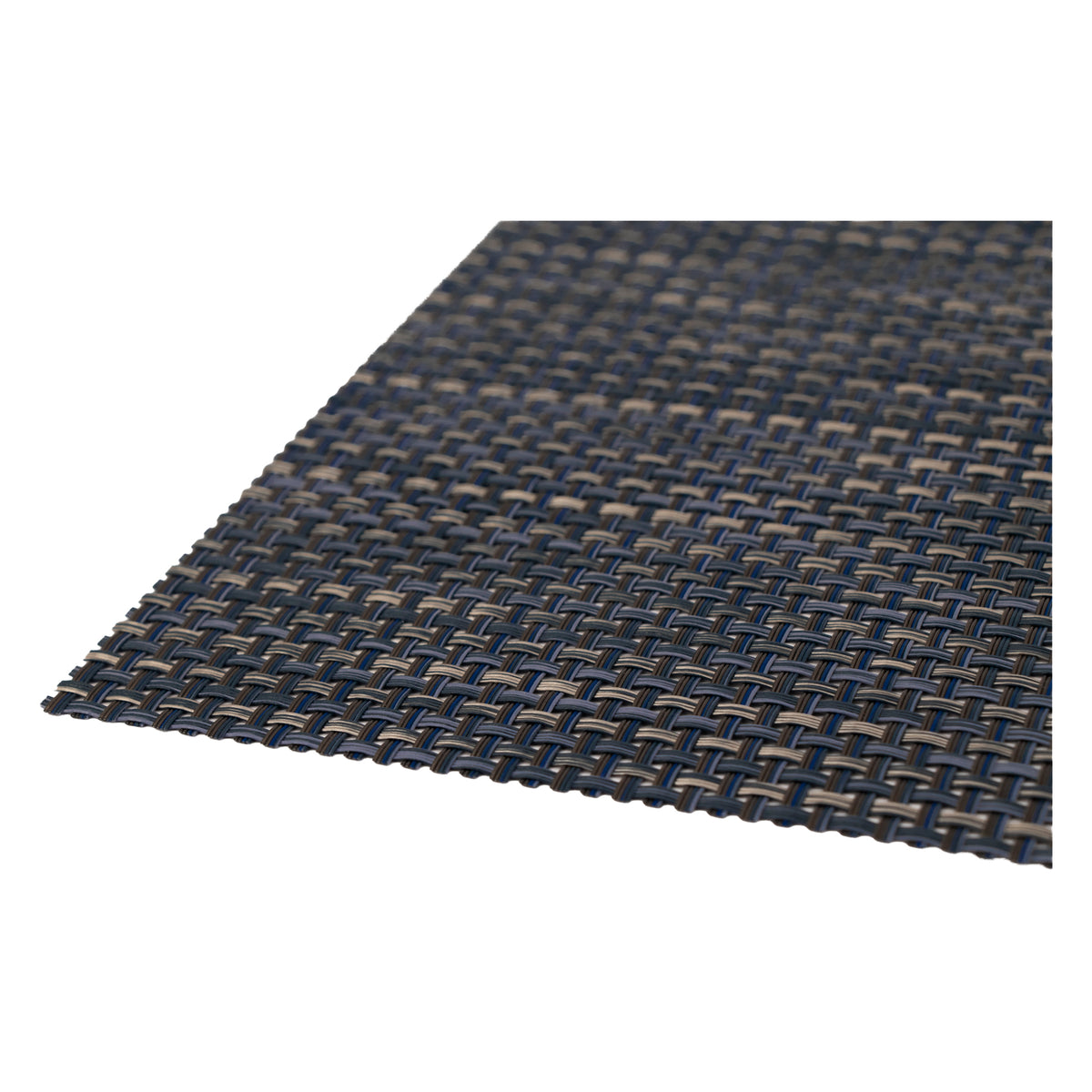 REGENT PLACE MATS WOVEN PVC BLUE/GREY 4PK, 300X450MM