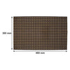 REGENT PLACE MATS WOVEN PVC GOLD/BLACK/GREY 4PK, 300X450MM