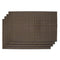 REGENT PLACE MATS WOVEN GOLD/BLACK/GREY PVC, 4 PACK (300X450MM)