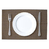 REGENT PLACE MATS WOVEN PVC GOLD/BLACK/GREY 4PK, 300X450MM