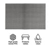 REGENT PLACE MATS WOVEN SILVER/BLACK PVC 4PK ROLL, 300X450MM