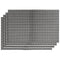 REGENT PLACE MATS WOVEN SILVER/BLACK PVC, 4 PACK (300X450MM)