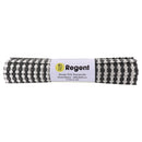 REGENT PLACE MATS WOVEN SILVER/BLACK PVC, 4 PACK (300X450MM)