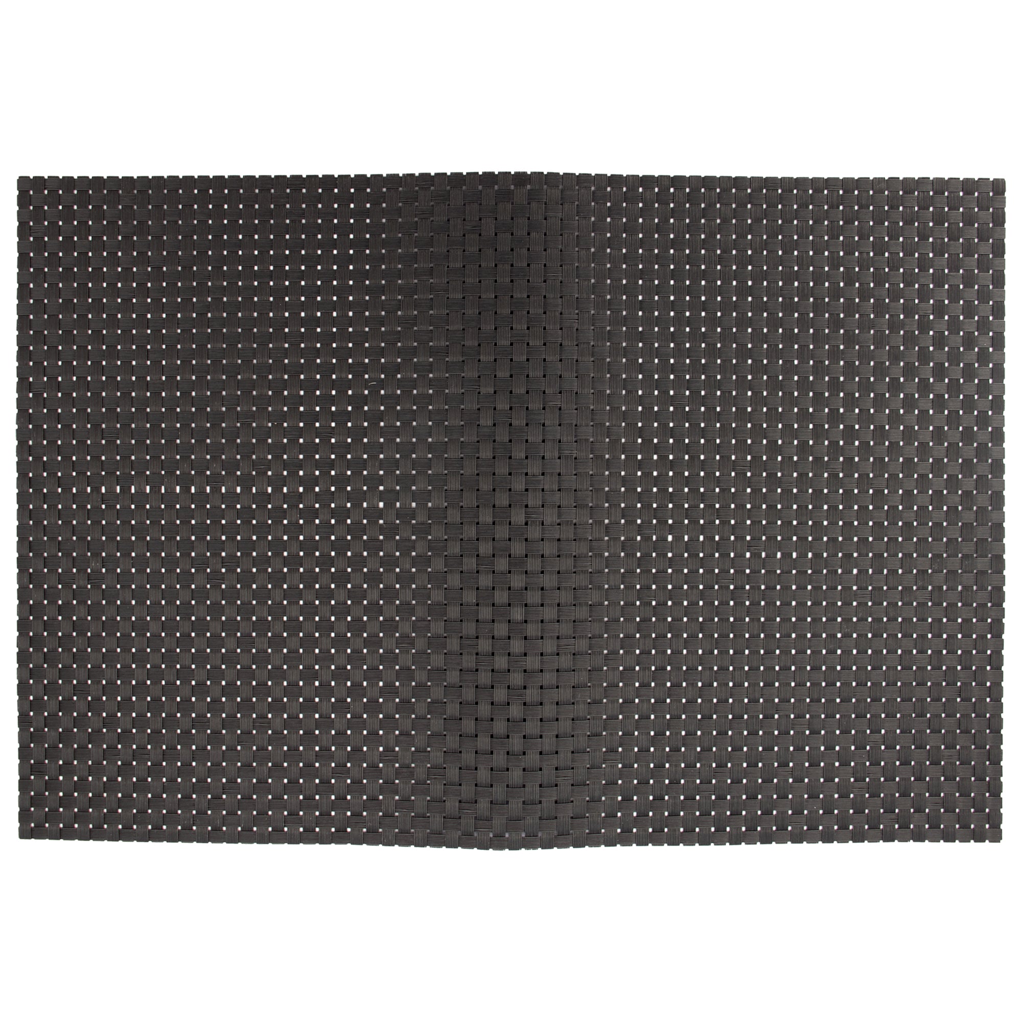 REGENT PLACE MATS WOVEN PVC BLACK 4PK ROLL, 300X450MM