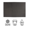 REGENT PLACE MATS WOVEN PVC BLACK 4PK ROLL, 300X450MM