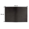 REGENT PLACE MATS WOVEN PVC BLACK 4PK ROLL, 300X450MM
