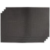 REGENT PLACE MATS WOVEN PVC BLACK 4PK ROLL, 300X450MM