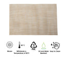 REGENT PLACE MATS WOVEN PVC BEIGE BLISS 4PK ROLL, 300X450MM