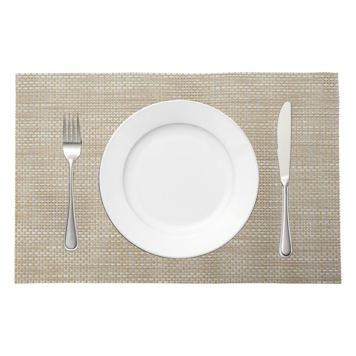 REGENT PLACE MATS WOVEN PVC BEIGE BLISS 4PK ROLL, 300X450MM