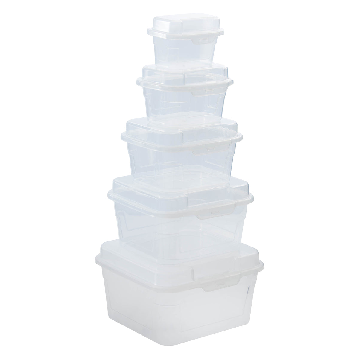 REGENT STOREAWAY CLEAR PLASTIC STACK BOX 1.3L, 160X170X55MM