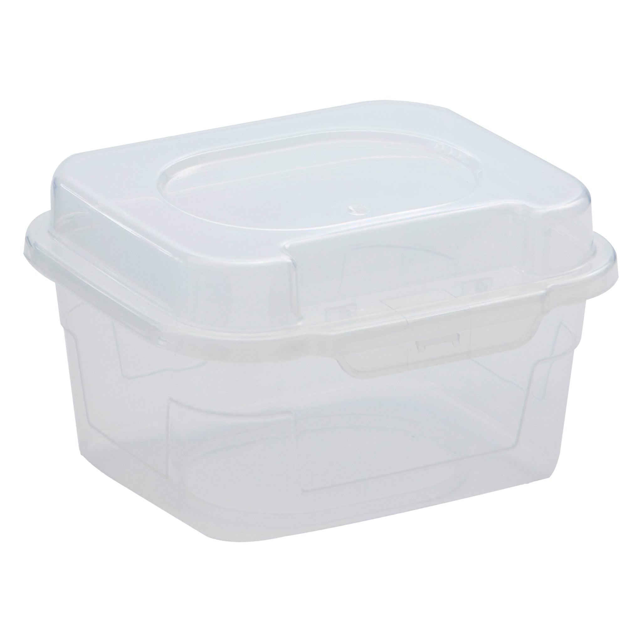 REGENT STOREAWAY PLASTIC STACK BOX CLEAR, 700ML - 130X150X70MM