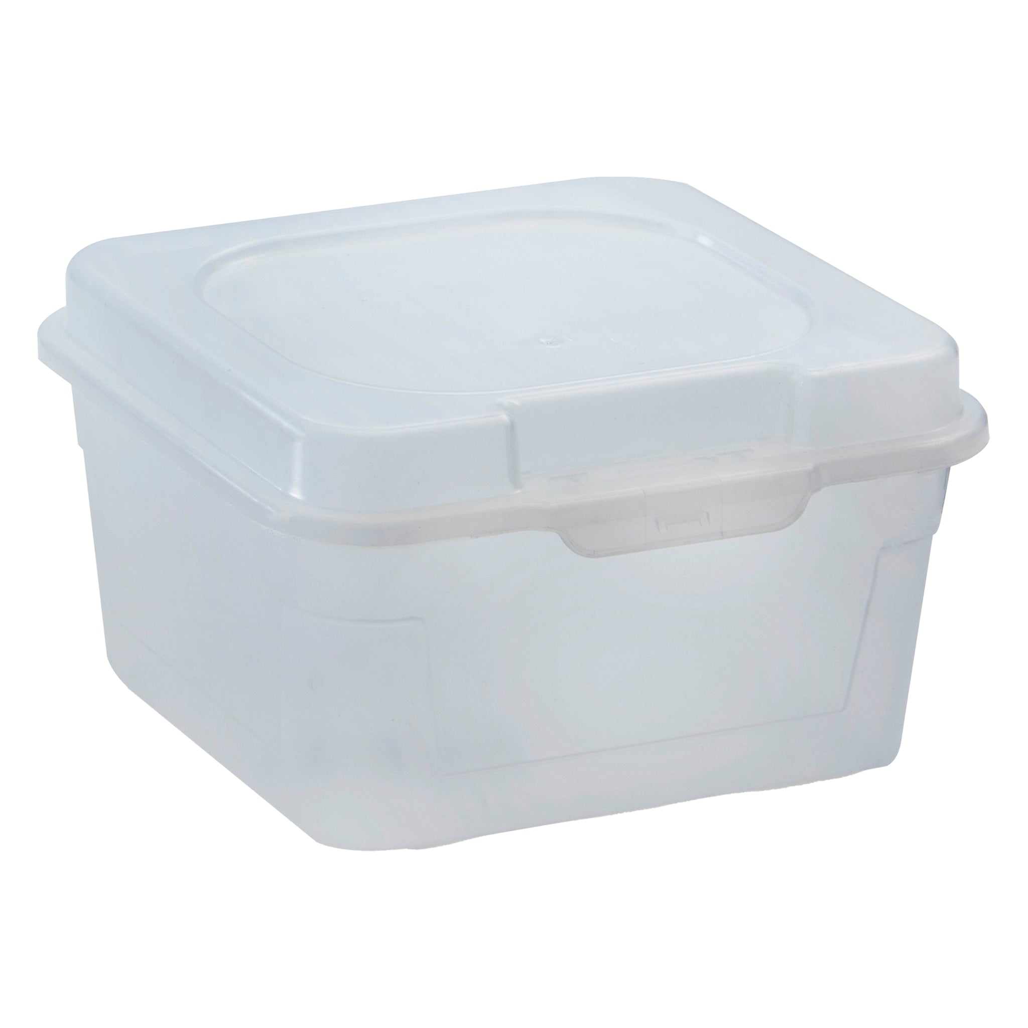 REGENT STOREAWAY PLASTIC STACK BOX CLEAR, 2.1L - 195X195X115MM