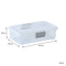 REGENT PLASTIC PINKI STORAGE BOX CLEAR & GREY, 1.1LT (210X140X60MM)