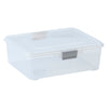 REGENT STOREAWAY CLEAR PLASTIC STORAGE BOX WITH GREY CLIPS 2.2L, 240X280X80MM