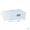 REGENT STOREAWAY CLEAR PLASTIC STORAGE BOX WITH GREY CLIPS 2.2L, 240X280X80MM
