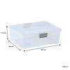 REGENT STOREAWAY CLEAR PLASTIC STORAGE BOX WITH GREY CLIPS 5.8L, 290X260X110MM