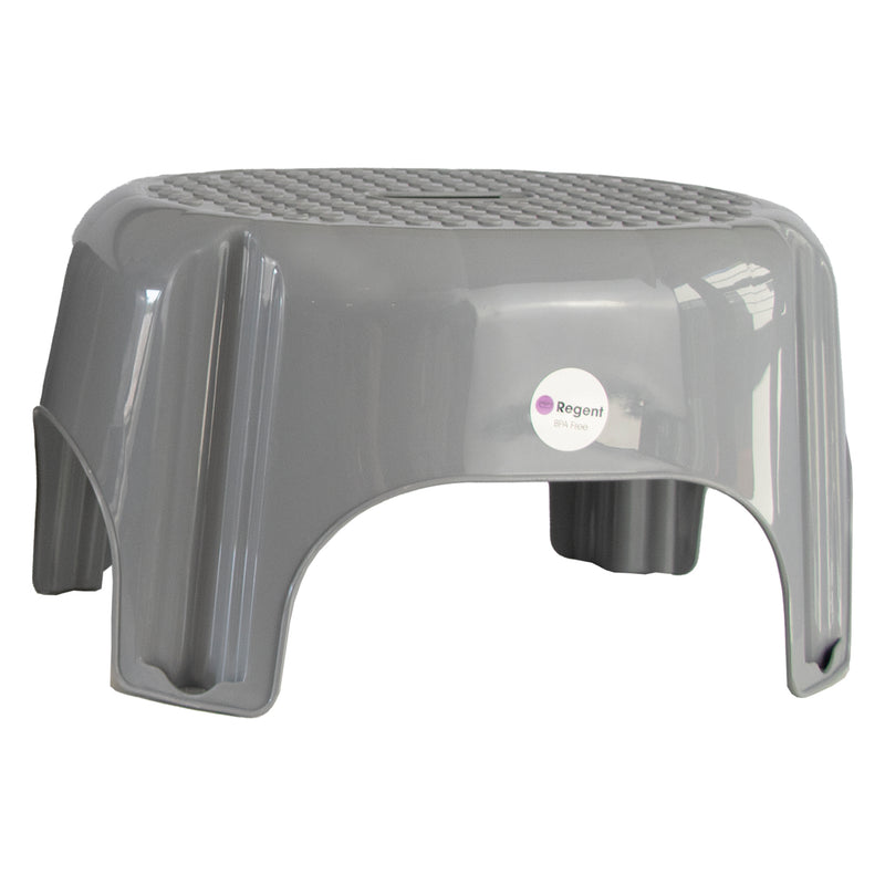 REGENT PLASTIC HOUSEHOLD L STOOL BEIGE & GREY ASSORTED (MAX. WEIGHT 80KG), (435X345X235MM)