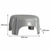 REGENT PLASTIC HOUSEHOLD L STOOL BEIGE & GREY ASSORTED (MAX. WEIGHT 80KG), (435X345X235MM)
