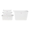 REGENT STOREAWAY CLEAR & GREY PLASTIC WASHDAY BASKET MEDIUM, 280X210X100MM