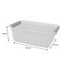 REGENT STOREAWAY CLEAR & GREY PLASTIC WASHDAY BASKET SMALL, 240X175X90MM