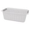 REGENT STOREAWAY CLEAR & GREY PLASTIC WASHDAY BASKET MEDIUM, 280X210X100MM