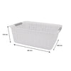 REGENT STOREAWAY CLEAR & GREY PLASTIC WASHDAY BASKET LARGE, 345X280X130MM