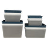 REGENT STOREAWAY PLASTIC LATTICE BASKET MEDIUM ASST. COLOURS BLUE, GREY & WHITE, 295X235X130MM