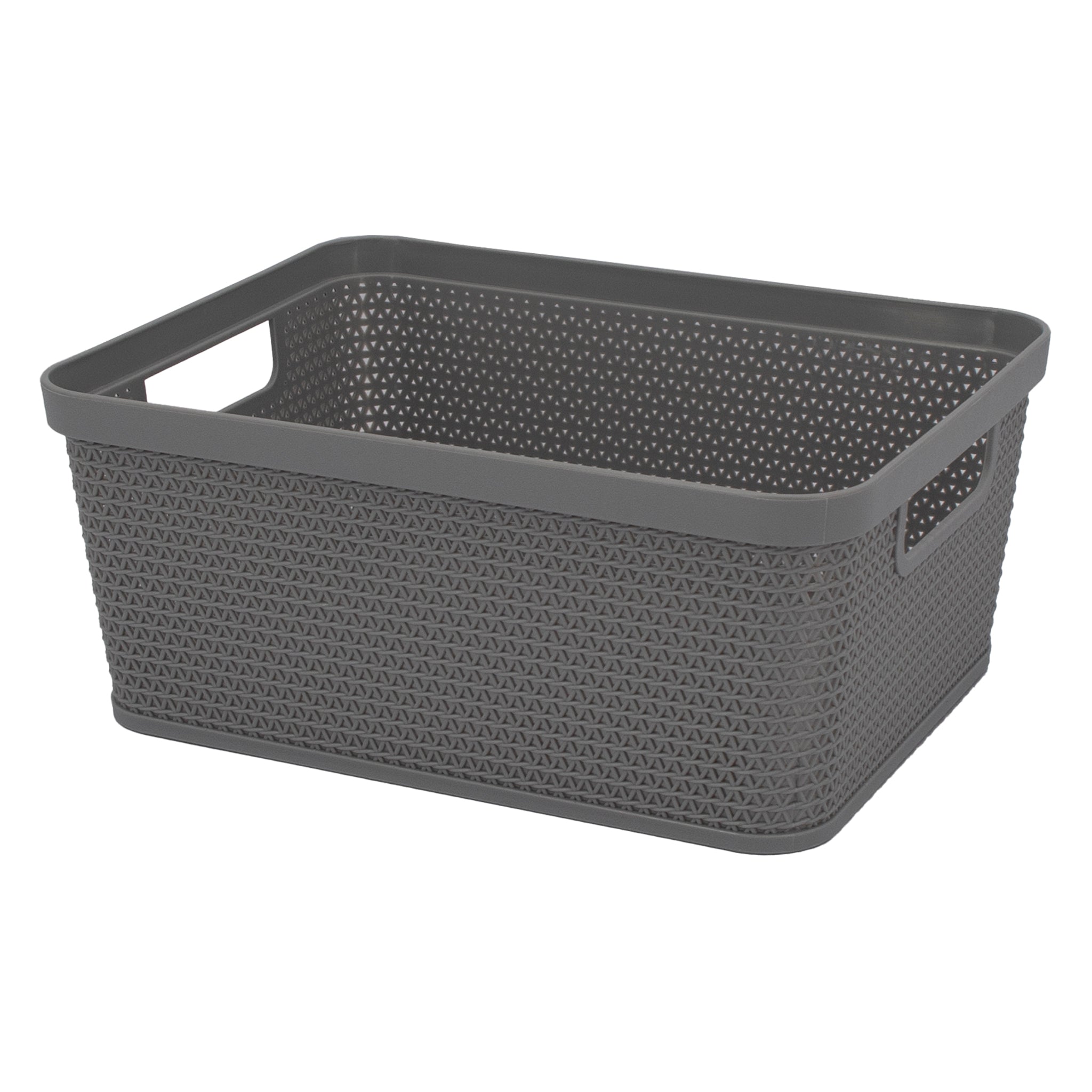 REGENT STOREAWAY PLASTIC LATTICE BASKET SMALL, ASST. COLOURS BLUE, GREY & WHITE, 250X195X105MM