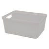 REGENT STOREAWAY PLASTIC LATTICE BASKET SMALL, ASST. COLOURS BLUE, GREY & WHITE, 250X195X105MM