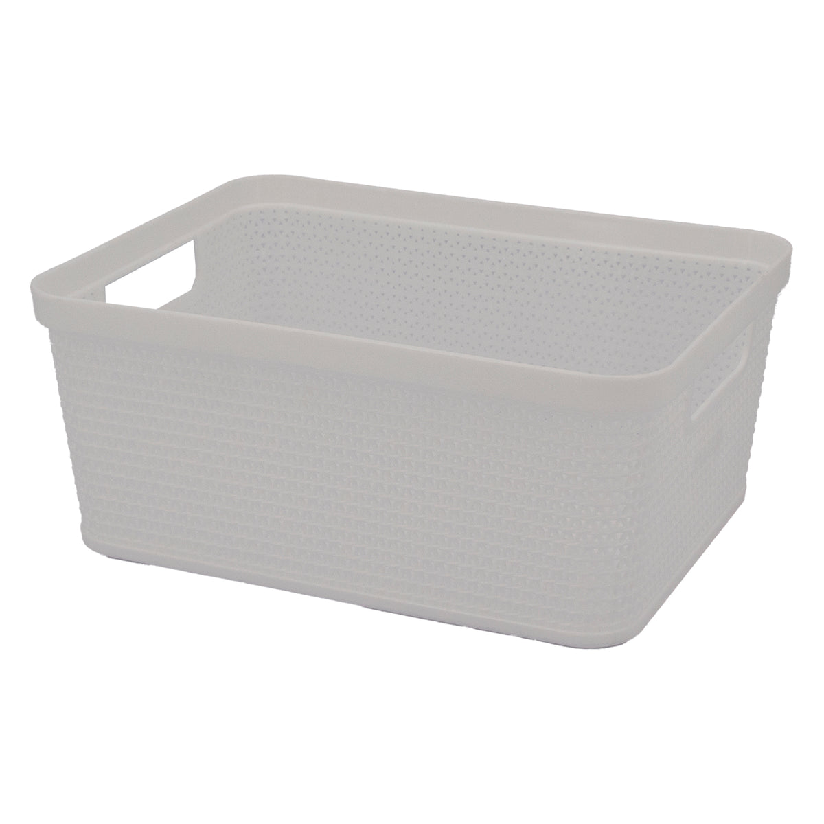 REGENT STOREAWAY PLASTIC LATTICE BASKET SMALL, ASST. COLOURS BLUE, GREY & WHITE, 250X195X105MM