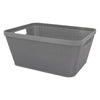 REGENT PLASTIC NEW KNIT BASKET MED, ASST. COLOURS BLUE, GREY AND WHITE (295X235X130MM)