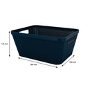 REGENT PLASTIC NEW KNIT BASKET MED, ASST. COLOURS BLUE, GREY AND WHITE (295X235X130MM)