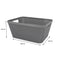 REGENT PLASTIC NEW KNIT BASKET MED, ASST. COLOURS BLUE, GREY AND WHITE (295X235X130MM)