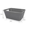 REGENT PLASTIC NEW KNIT BASKET MED, ASST. COLOURS BLUE, GREY AND WHITE (295X235X130MM)