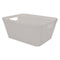 REGENT PLASTIC NEW KNIT BASKET MED, ASST. COLOURS BLUE, GREY AND WHITE (295X235X130MM)