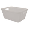 REGENT PLASTIC NEW KNIT BASKET MED, ASST. COLOURS BLUE, GREY AND WHITE (295X235X130MM)