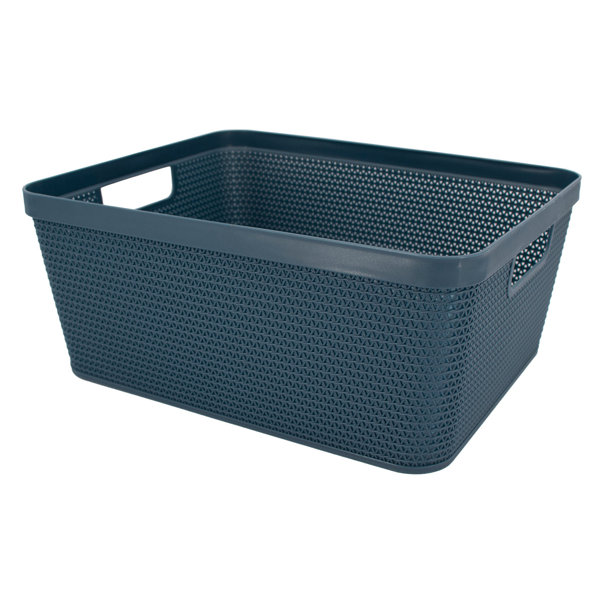 REGENT STOREAWAY PLASTIC LATTICE BASKET LARGE ASST. COLOURS BLUE, GREY & WHITE, 360X295X150MM