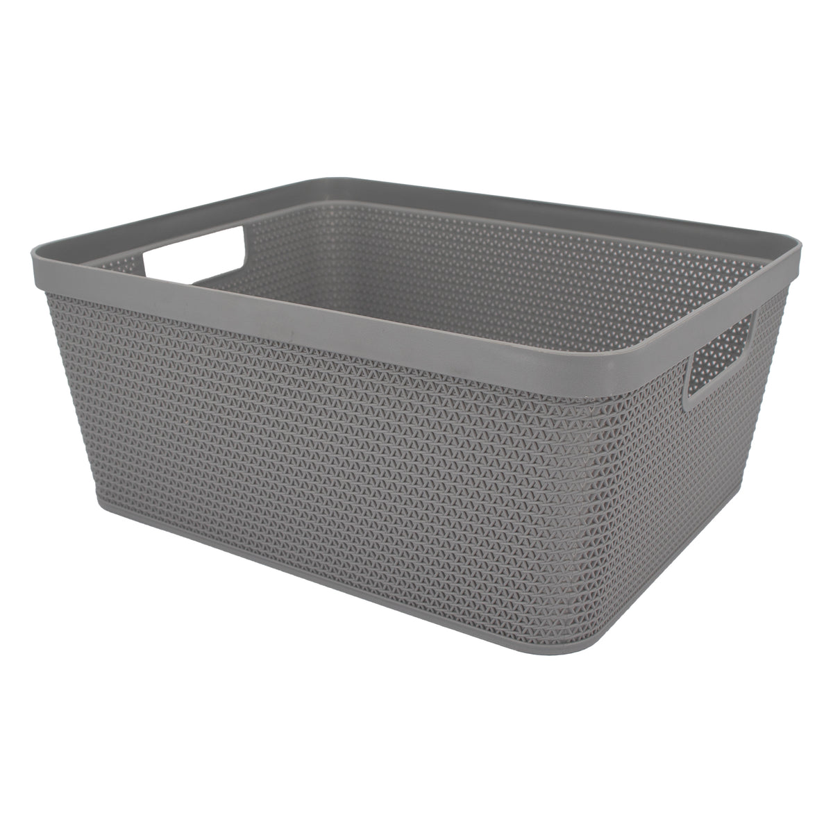 REGENT STOREAWAY PLASTIC LATTICE BASKET LARGE ASST. COLOURS BLUE, GREY & WHITE, 360X295X150MM