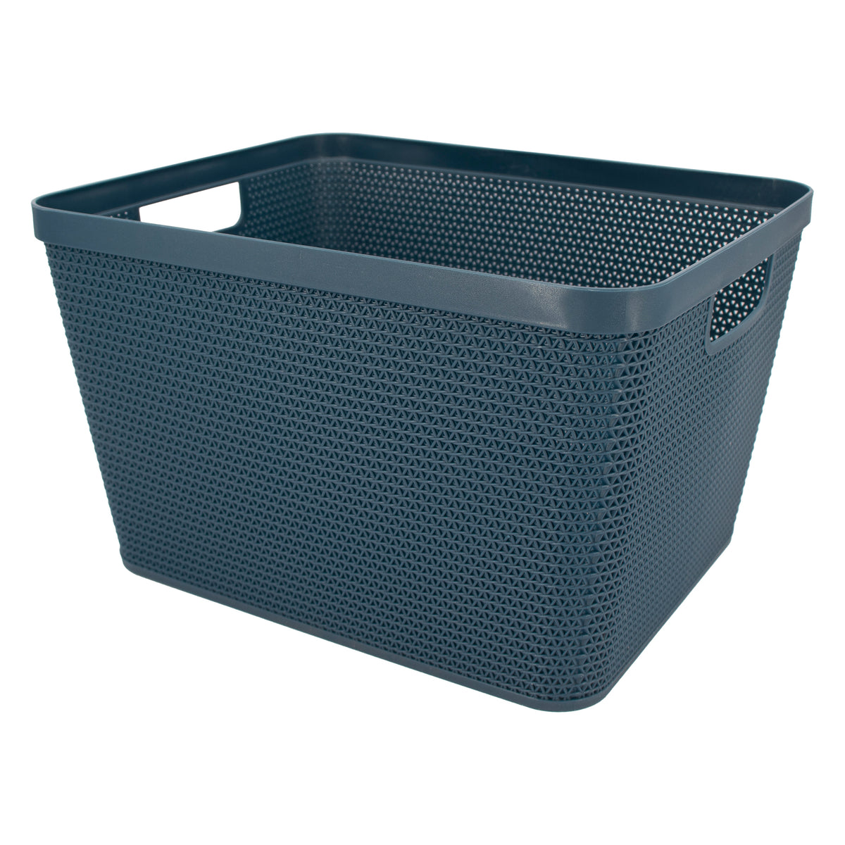 REGENT STOREAWAY PLASTIC LATTICE BASKET LGE. DEEP ASST. COLOURS BLUE, GREY & WHITE, 360X295X215MM
