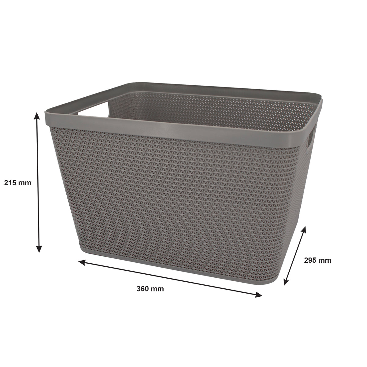 REGENT STOREAWAY PLASTIC LATTICE BASKET LGE. DEEP ASST. COLOURS BLUE, GREY & WHITE, 360X295X215MM