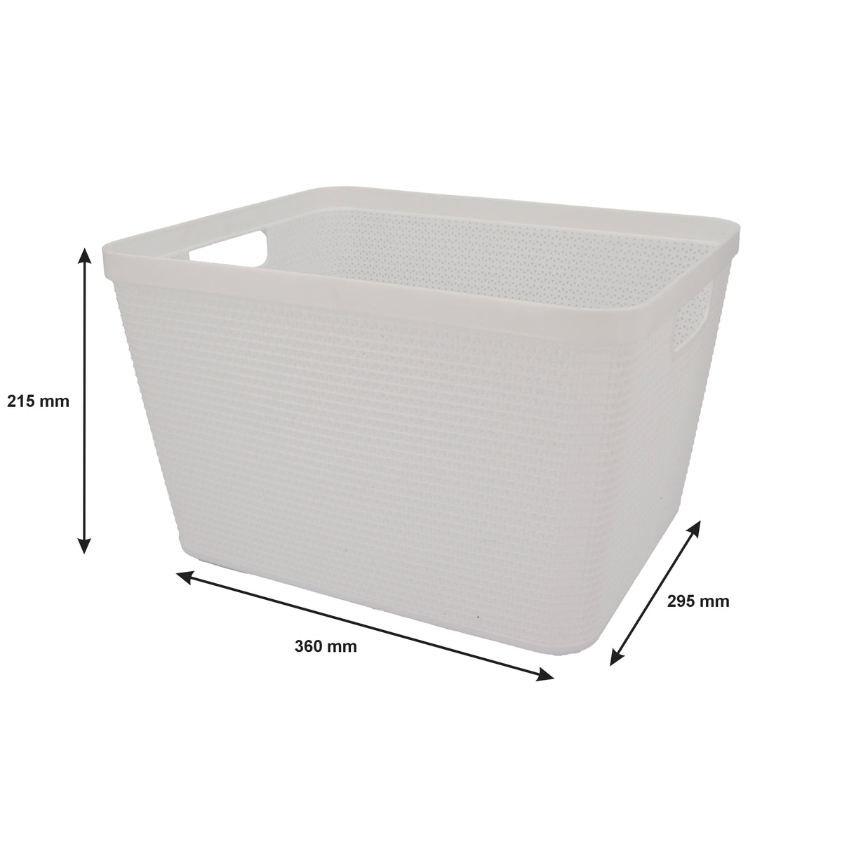 REGENT STOREAWAY PLASTIC LATTICE BASKET LGE. DEEP ASST. COLOURS BLUE, GREY & WHITE, 360X295X215MM