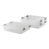 REGENT STOREAWAY CLEAR PLASTIC BOX WITH GREY CLIPS LARGE, 355X280X85MM